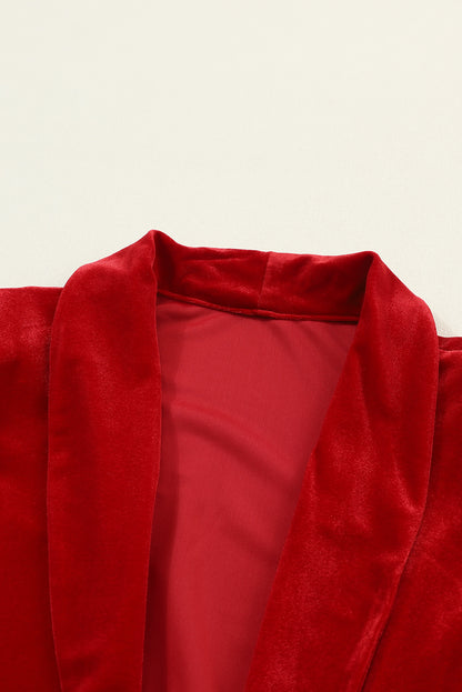 Pocketed Open Front Long Cardigan