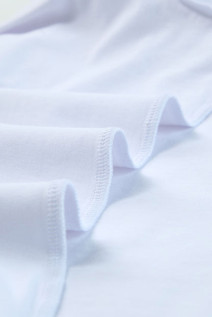 Puff Sleeve Casual V Neck T-Shirt