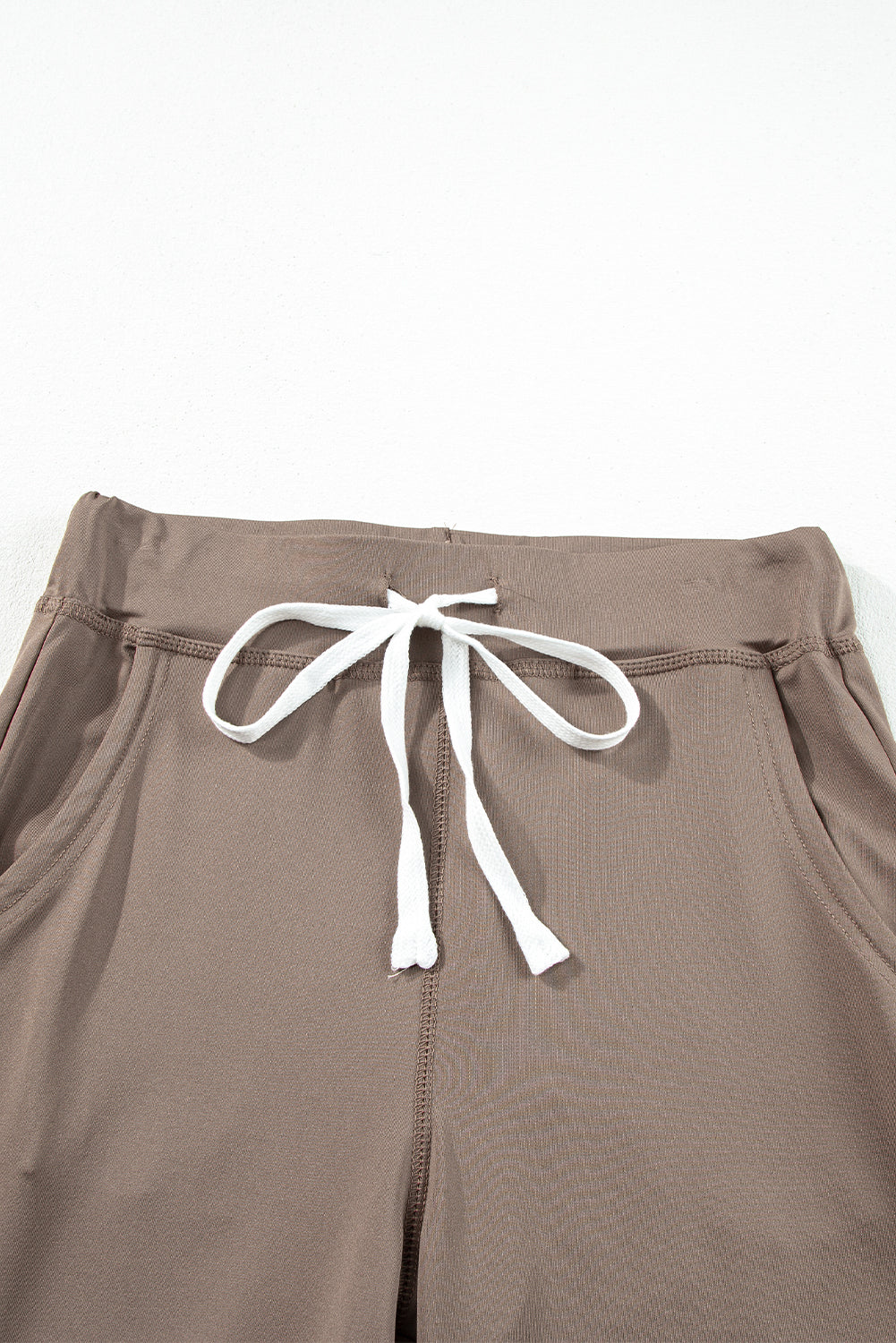 Black Casual Drawstring Drop Waist Pocketed Joggers