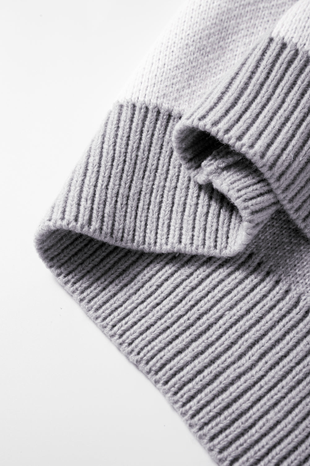 Orange & White Plaid Exposed Seam Bishop Sleeve Sweater