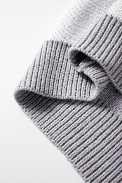 Orange & White Plaid Exposed Seam Bishop Sleeve Sweater