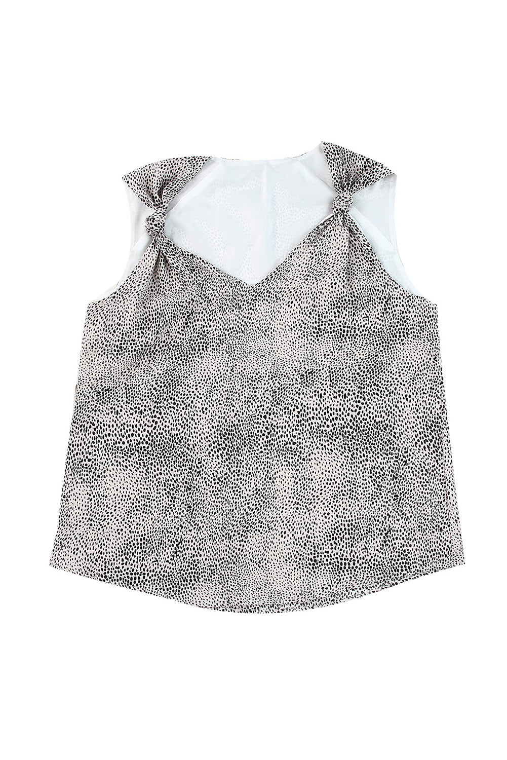 Cheetah Sexy Frill V Neck Spaghetti Strap Cami Top