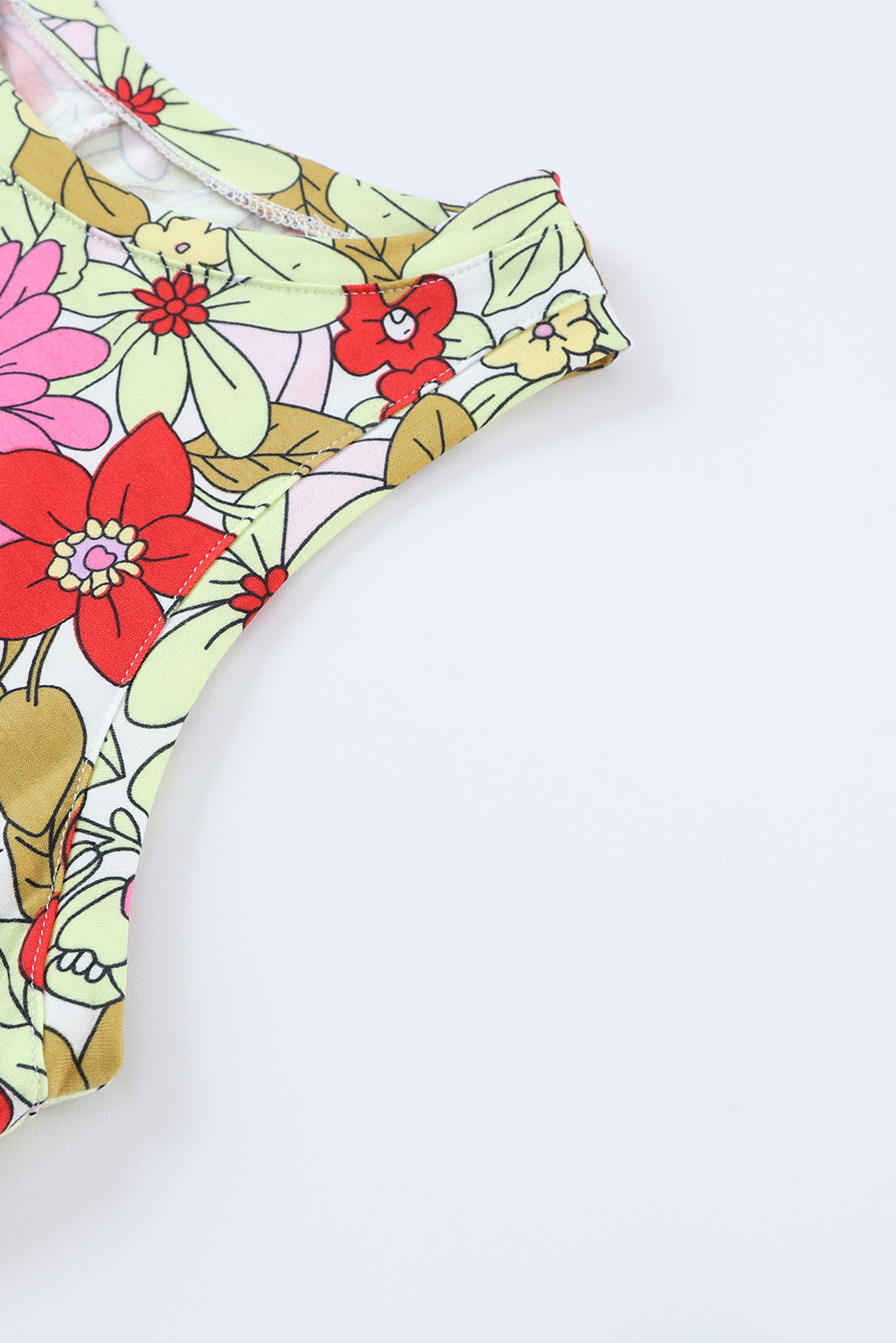 Multicolor Floral Print Casual Halter Top