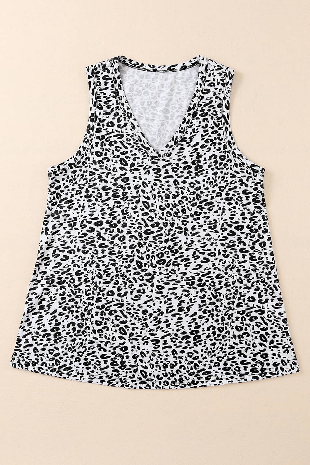 Cheetah Sexy Frill V Neck Spaghetti Strap Cami Top