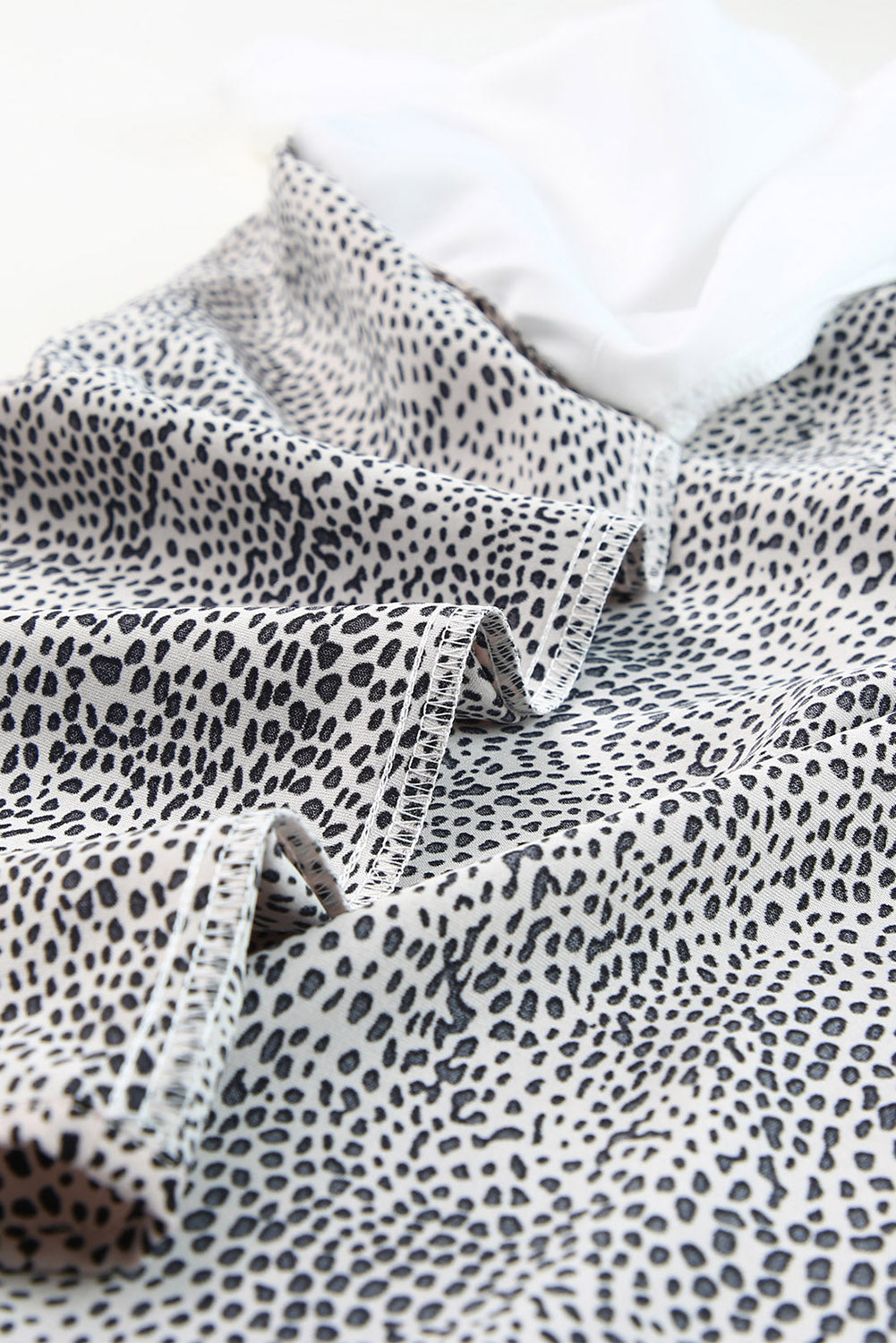 Cheetah Sexy Frill V Neck Spaghetti Strap Cami Top