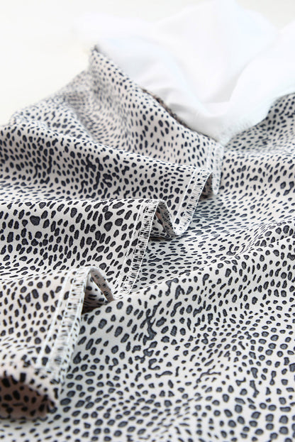 Cheetah Sexy Frill V Neck Spaghetti Strap Cami Top