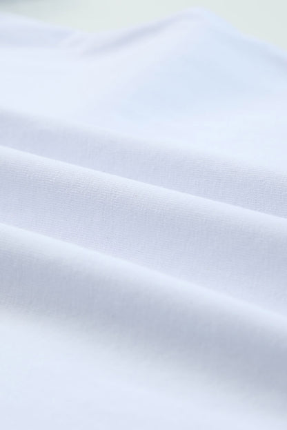 Puff Sleeve Casual V Neck T-Shirt