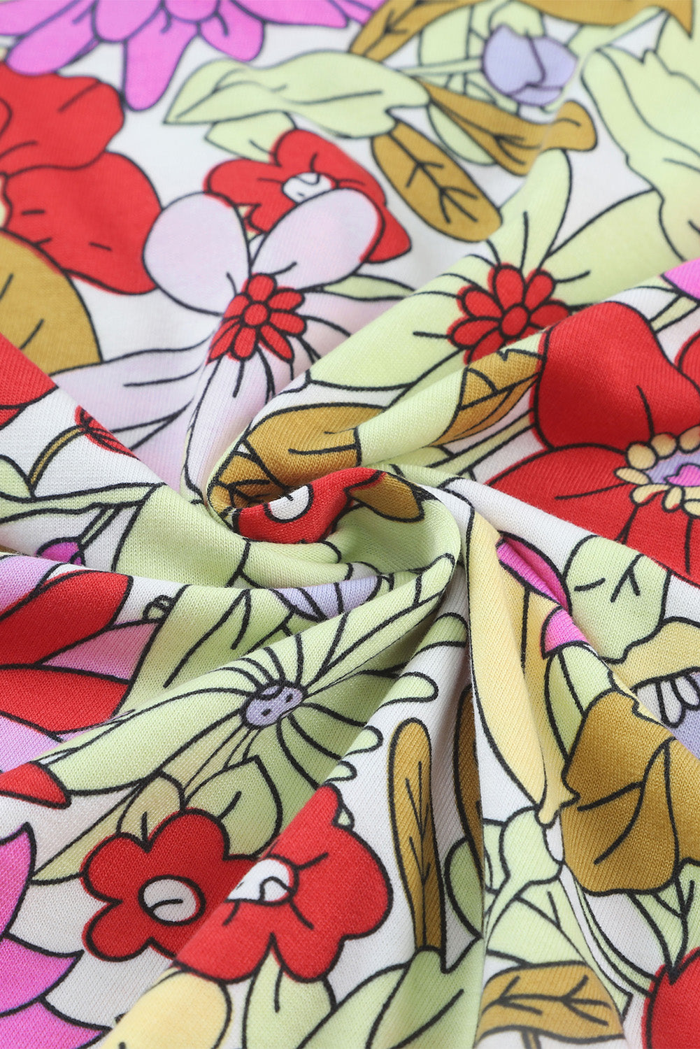 Multicolor Floral Print Casual Halter Top