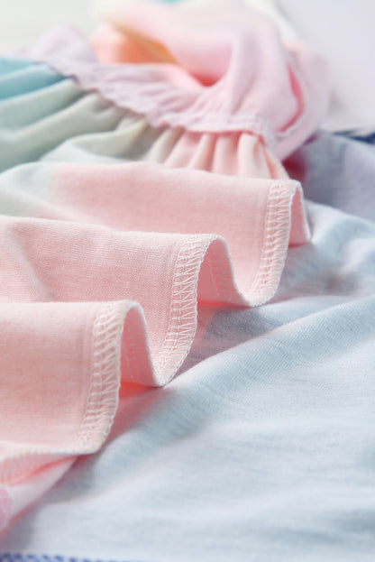 Multicolor Colorblock Striped Casual Tank Top