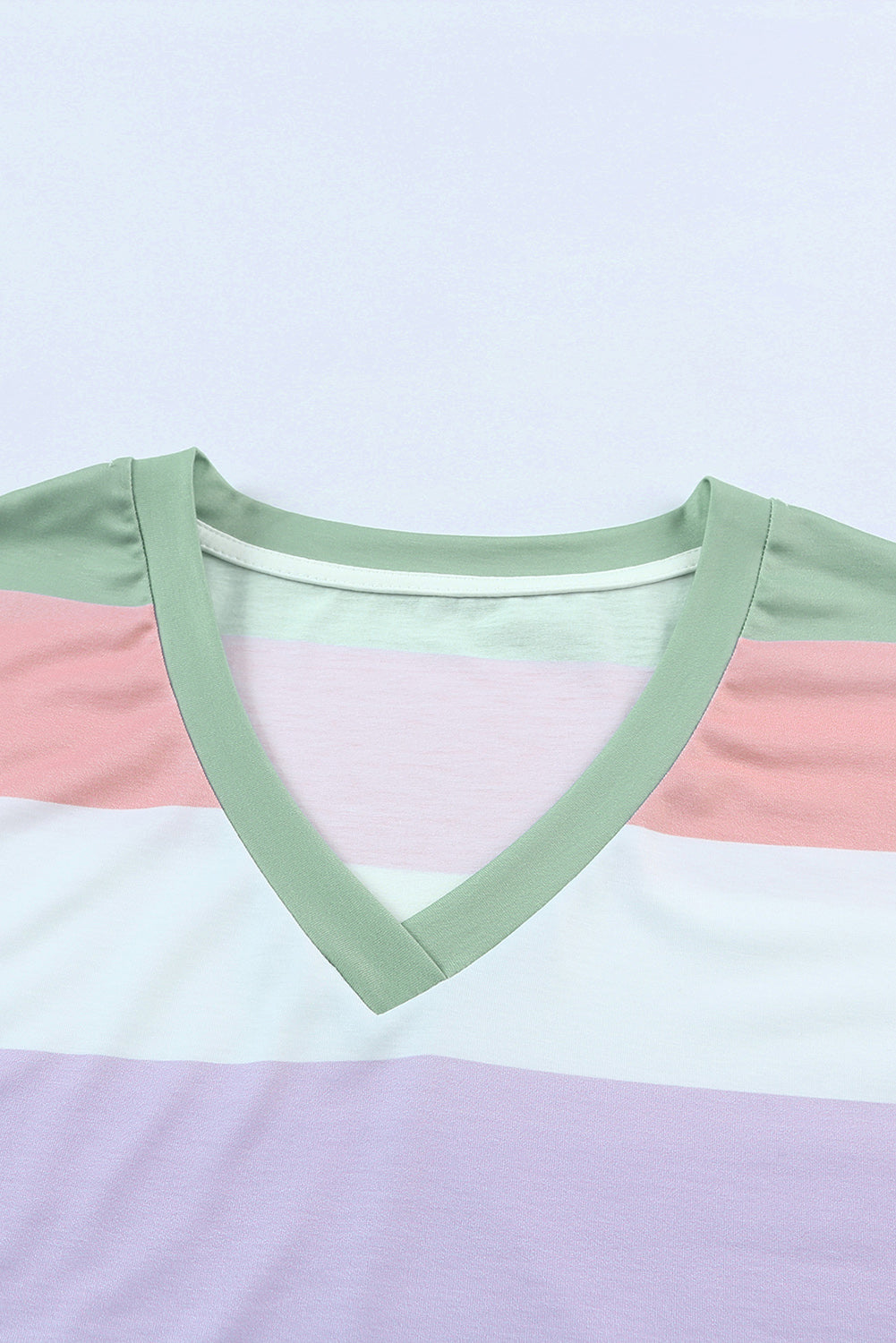 Multicolor Colorblock Striped Casual Tank Top