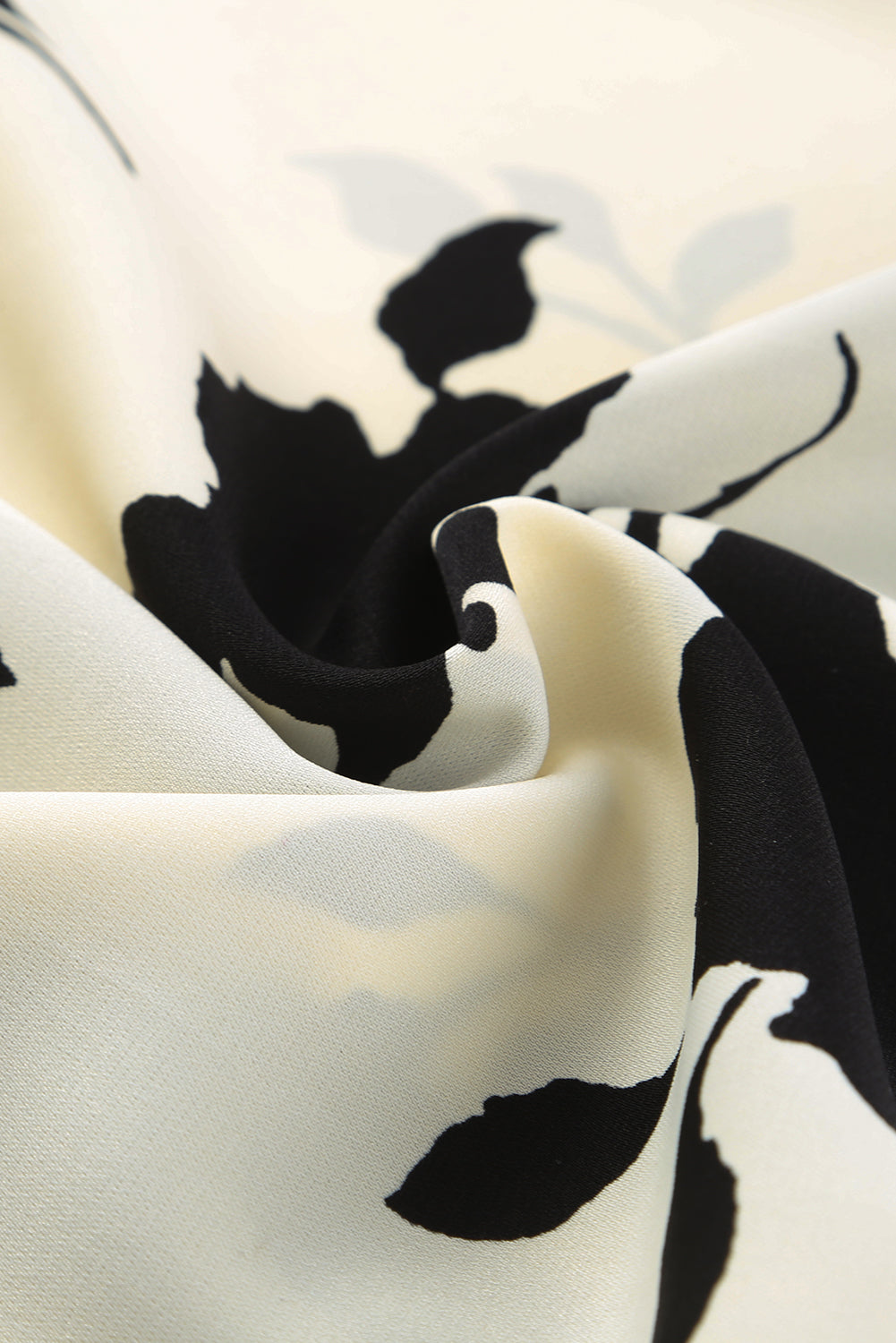 Floral Print Casual Roll Up Sleeve Blouse