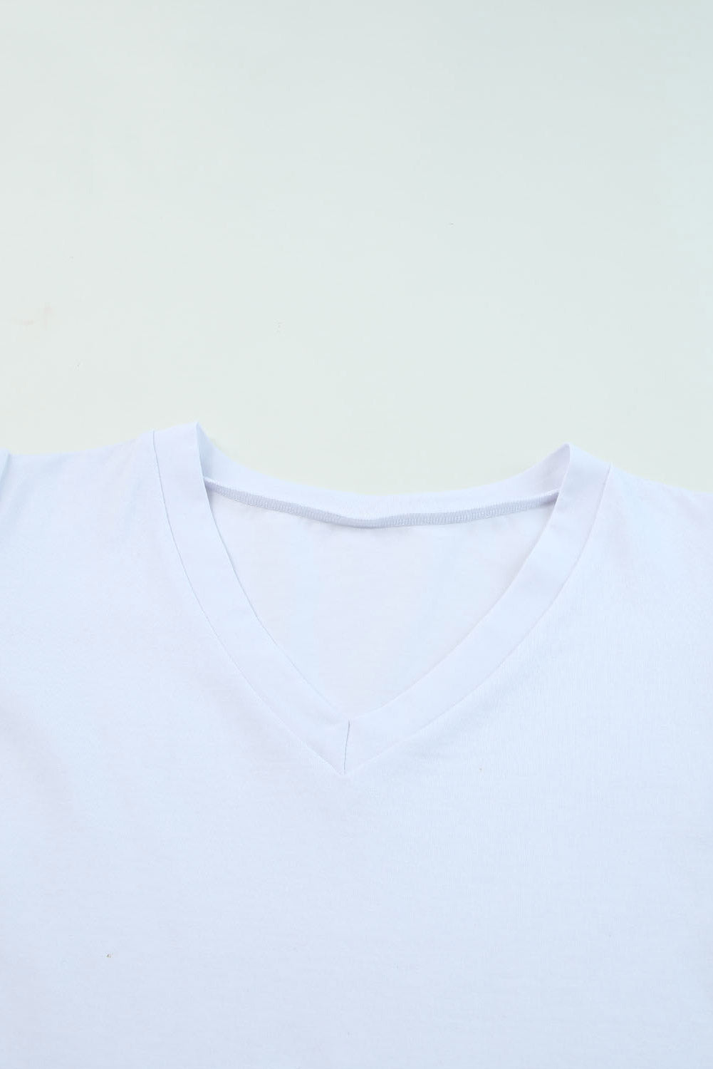 Puff Sleeve Casual V Neck T-Shirt