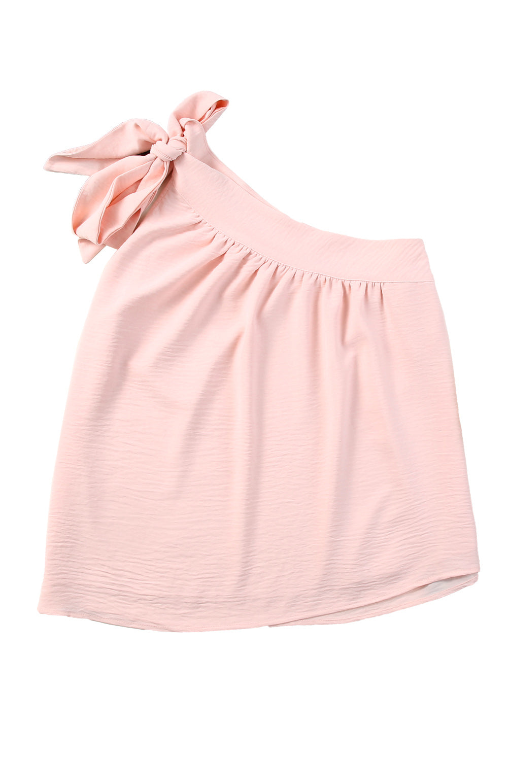 Casual Sleeveless One Shoulder Silk Top