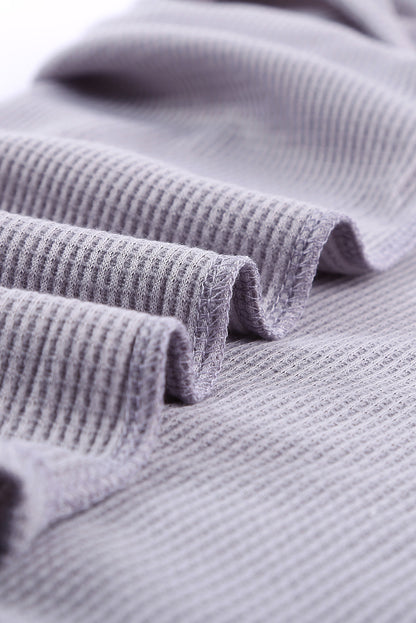 Crew Neck Basic Waffle Tank Top