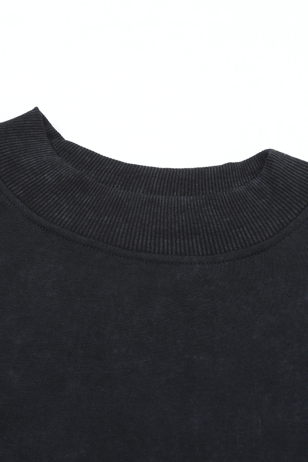 Red Drop Shoulder Crewneck Washed Pullover Sweatshirt