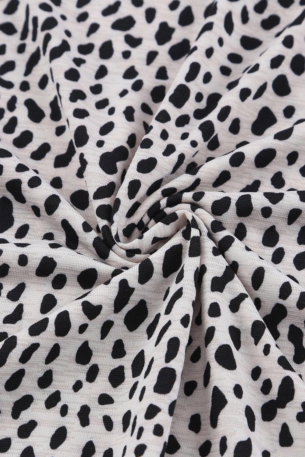 Khaki Leopard 3/4 Ruffle Sleeve Frill Neck Blouse