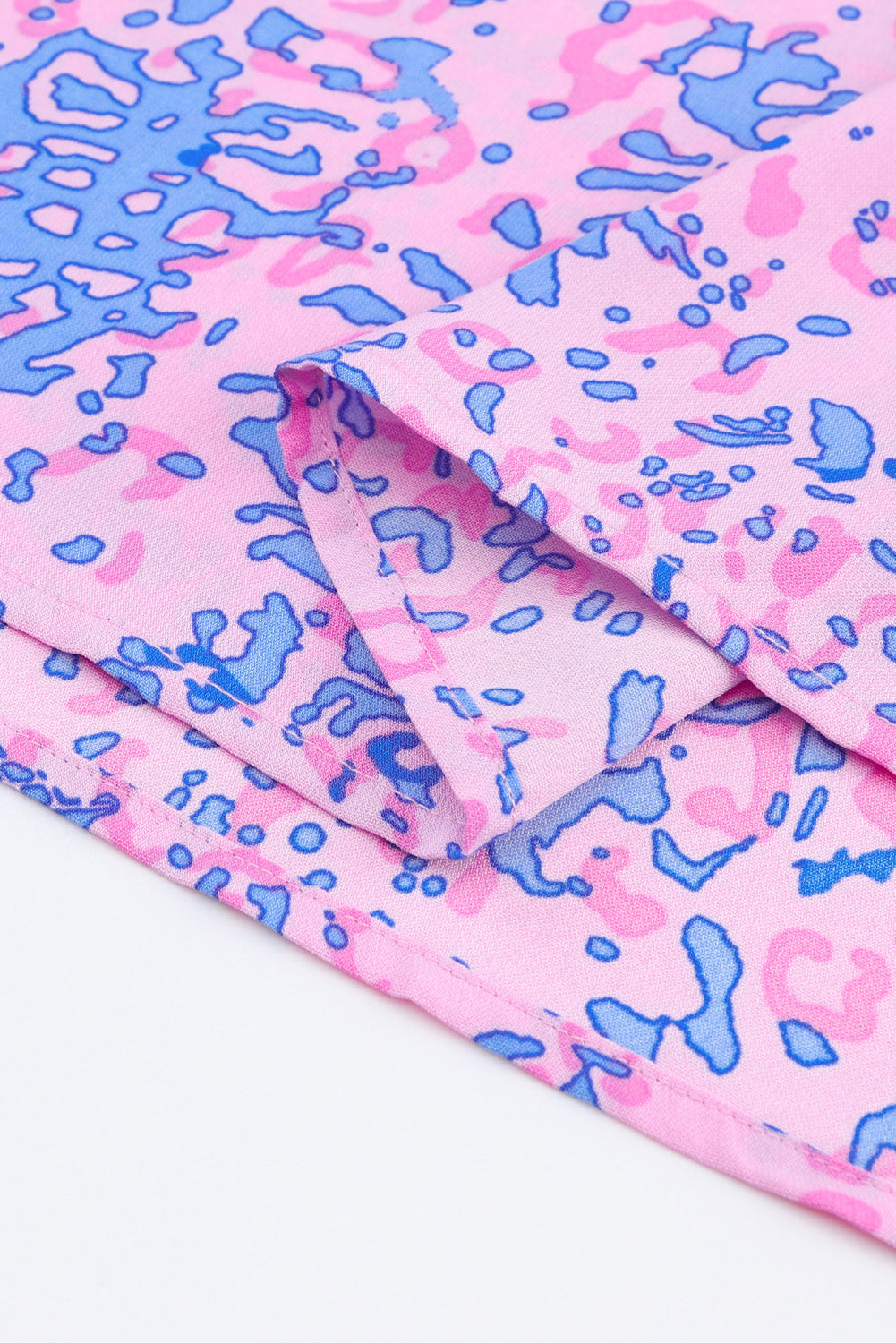 Leopard Print V Neck Sleeveless Top