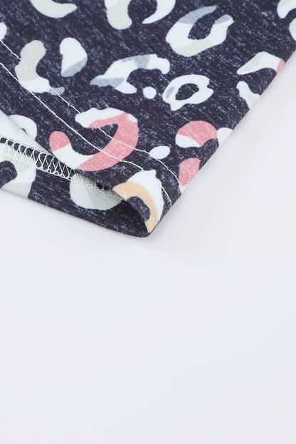 Multicolor Color Block Exposed Seam Casual V Neck Tank Top