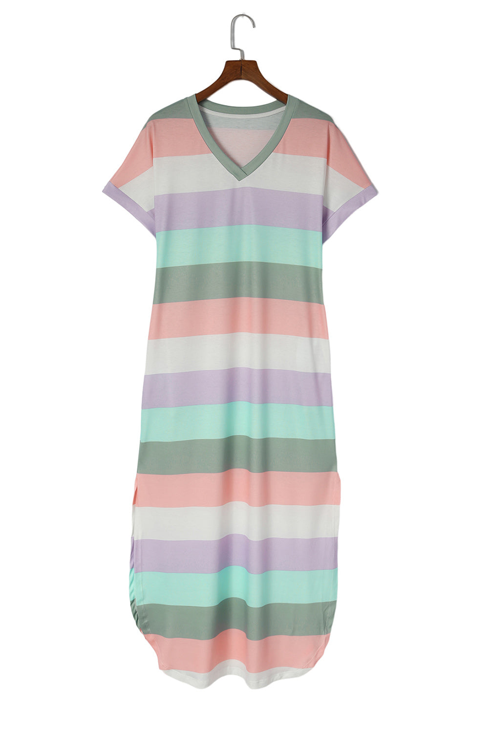 Multicolor Colorblock Striped Casual Tank Top