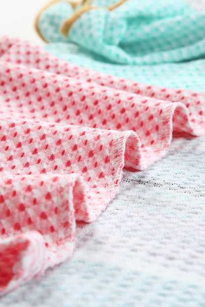 Multicolor Color Block Exposed Seam Casual V Neck Tank Top