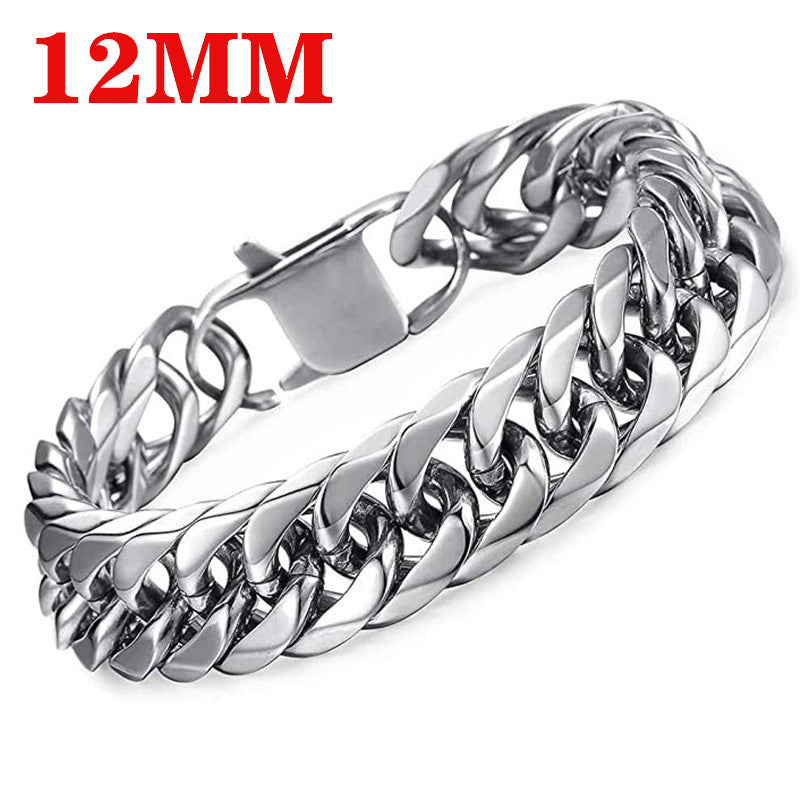 Square Buckle Cuban Chain Bracelet