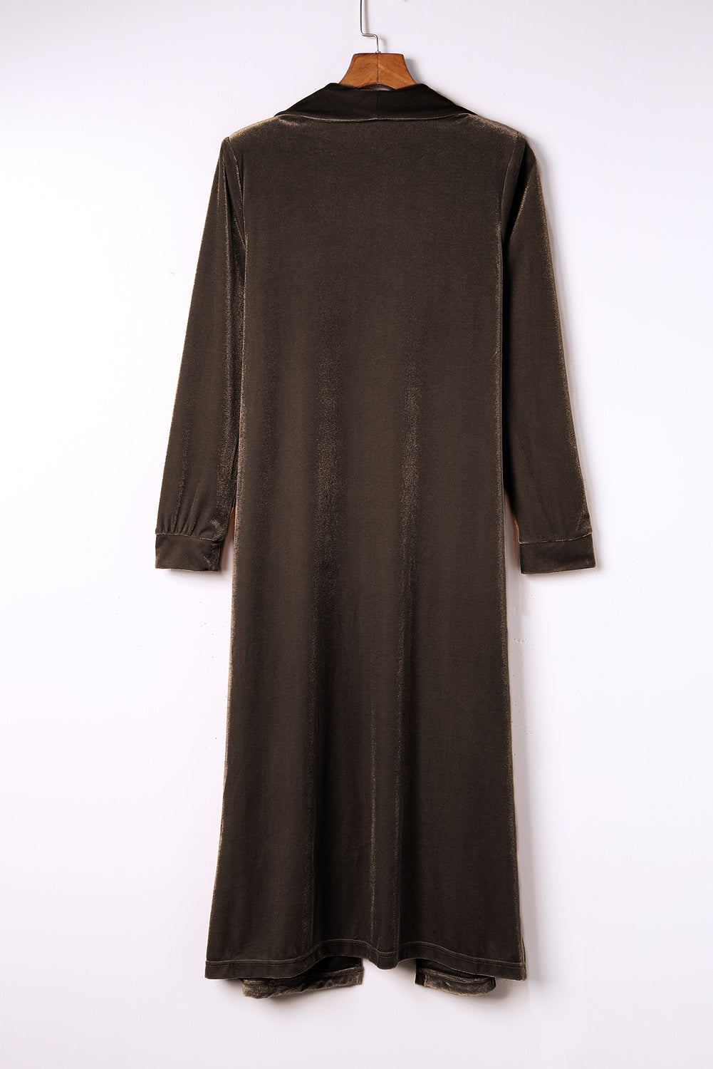 Pocketed Open Front Long Cardigan