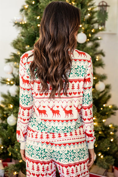 Christmas Pullover and Drawstring Pants Pajama Set