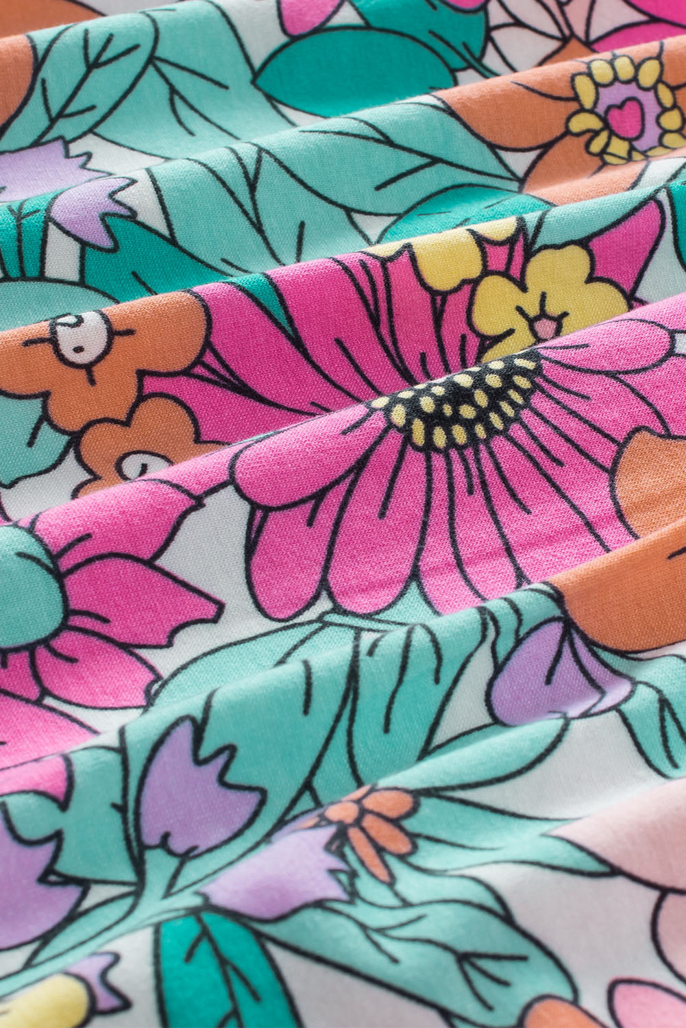 Multicolor Floral Print Casual Halter Top