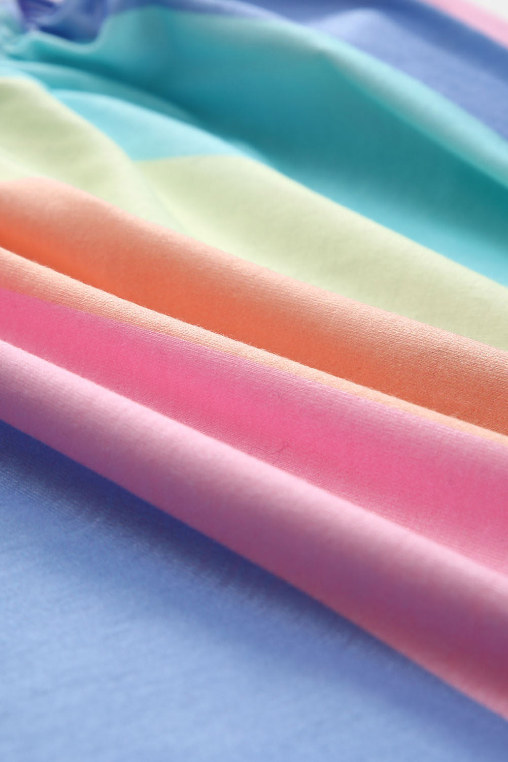 Multicolor Colorblock Striped Casual Tank Top