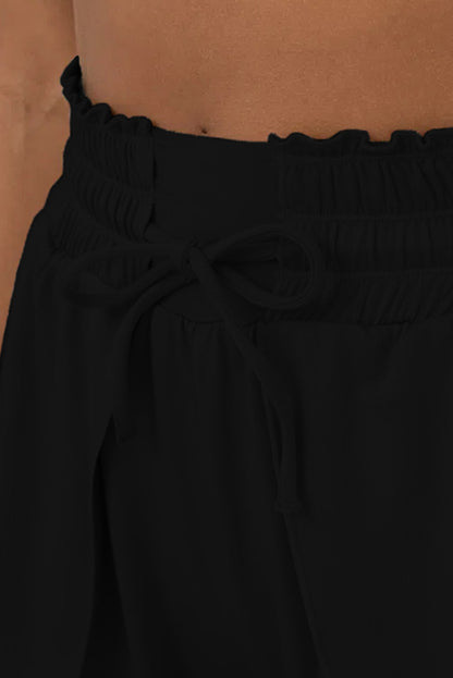 Frill High Waist Petal Wrap Swim Shorts