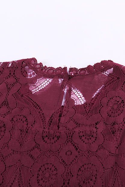 Elegant Sleeveless Flower Lace Top for Summer