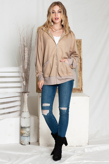 Thermal Zip Up Waffle Hoodie Jacket