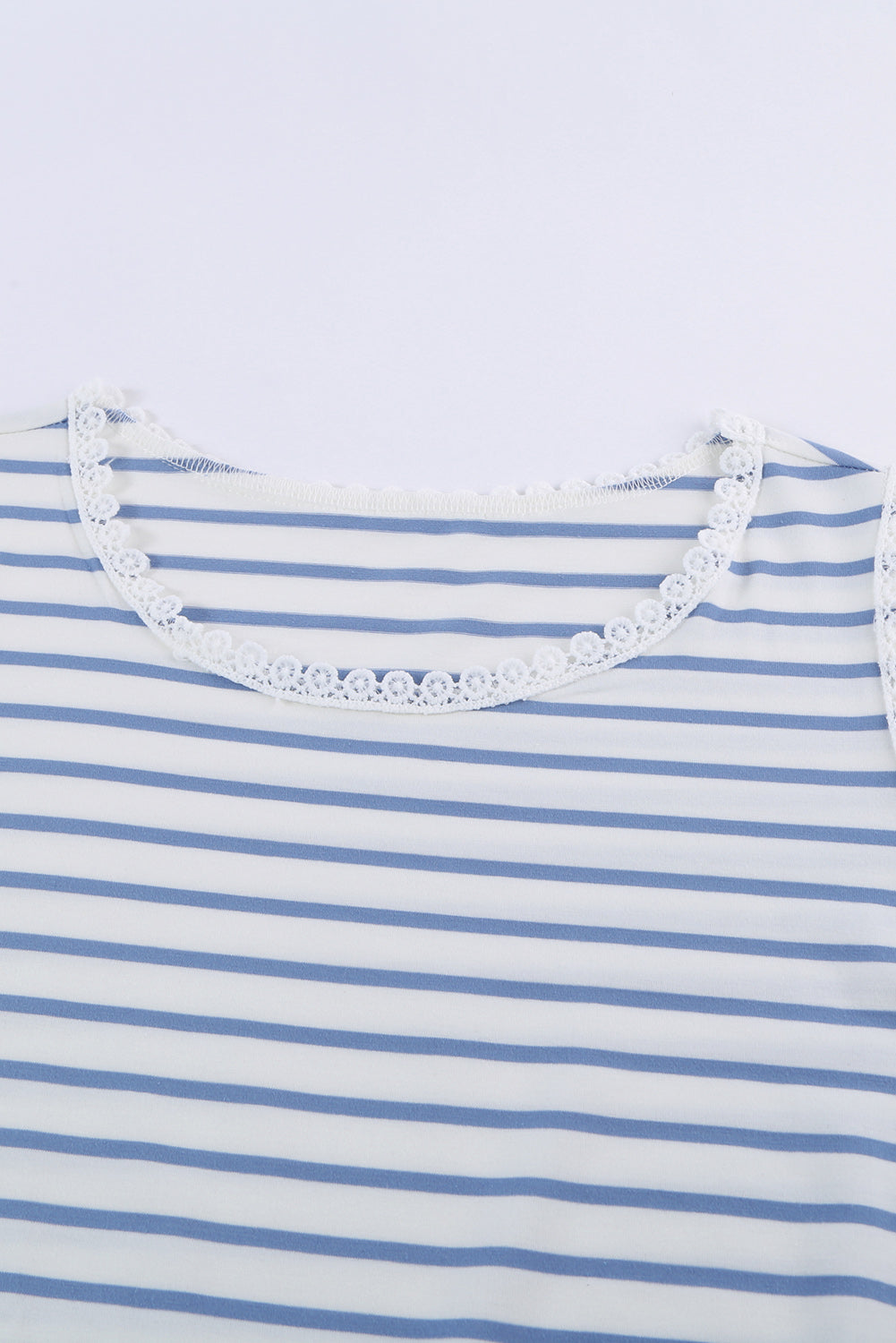 Striped Ruffle Neck Babydoll Tank Top