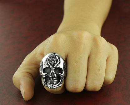 Skull & Face Ring