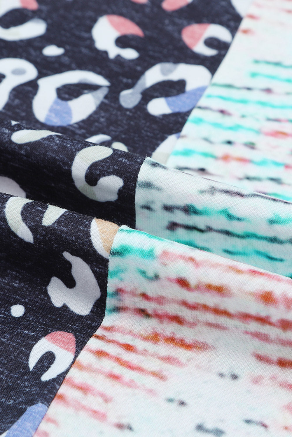 Multicolor Color Block Exposed Seam Casual V Neck Tank Top