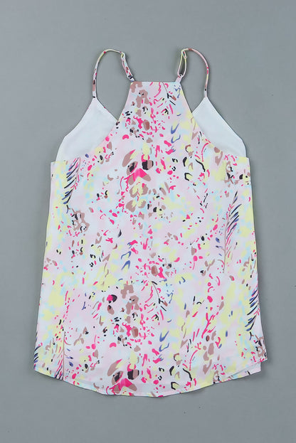 Multicolor Abstract Print Boho Spaghetti Strap Camisole
