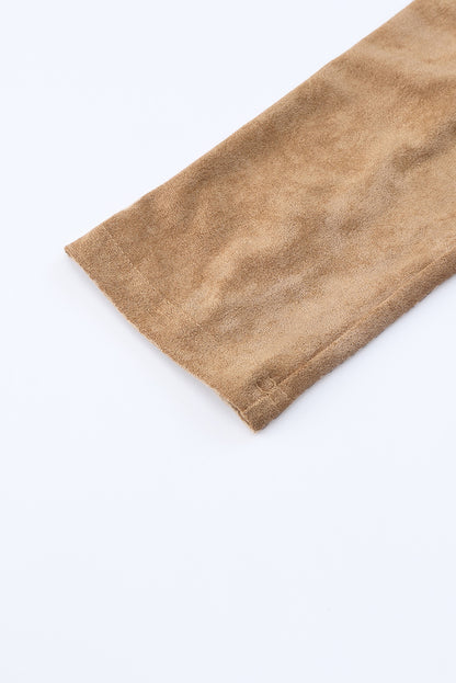 Jungle Mid Rise Faux Suede Skinny Leggings