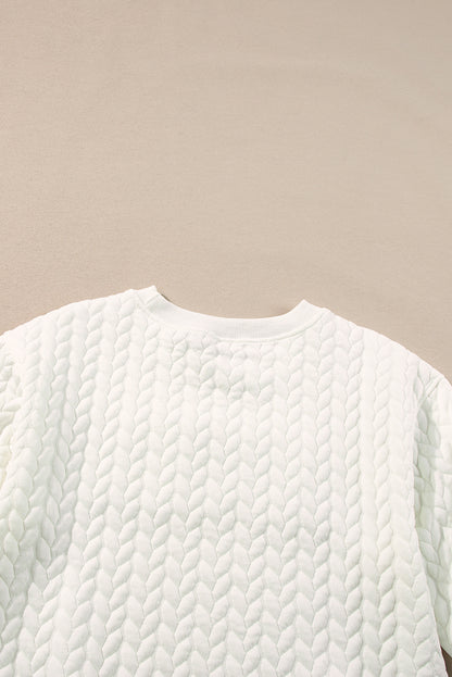 Black Merry and Bright Quilted Sweatshirt