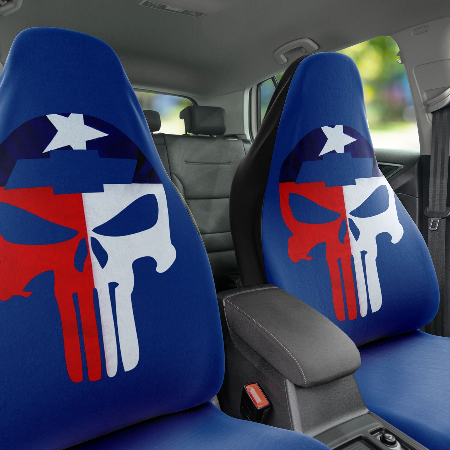 Texas Flag Punisher logo Car Seat Covers