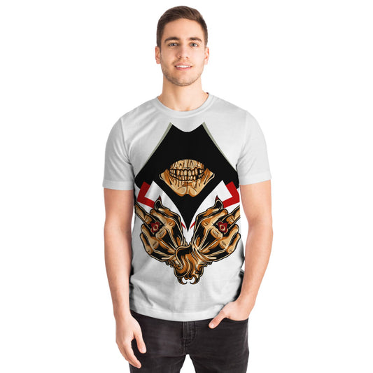 EYS Designer Skull Flipping off both middle fingers Shirt