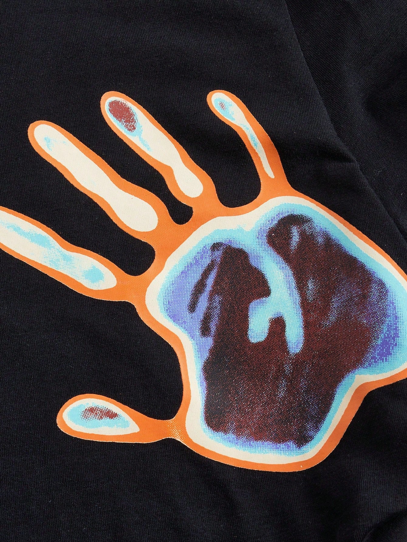 Coolane Hand Print Ruched Crop Tee