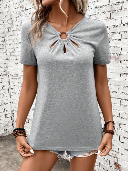 LUNE Ring Linked Cut Out Front Tee
