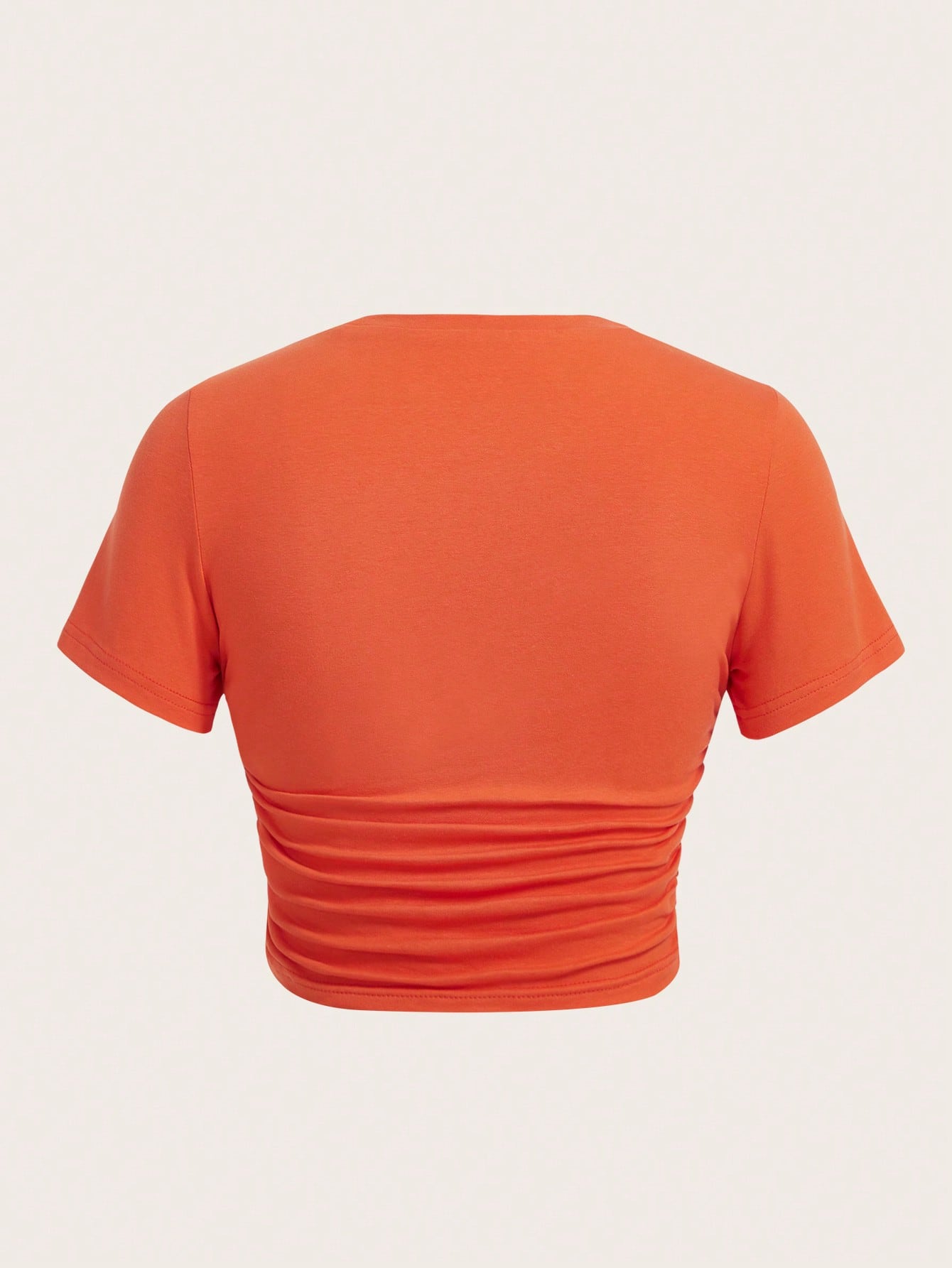 Coolane Hand Print Ruched Crop Tee