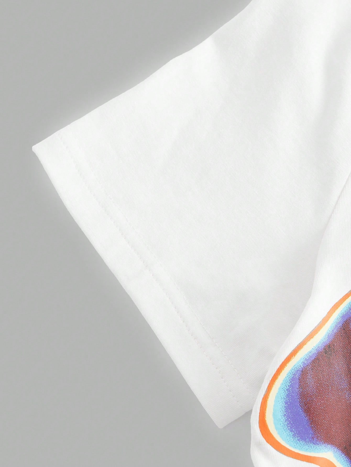 Coolane Hand Print Ruched Crop Tee