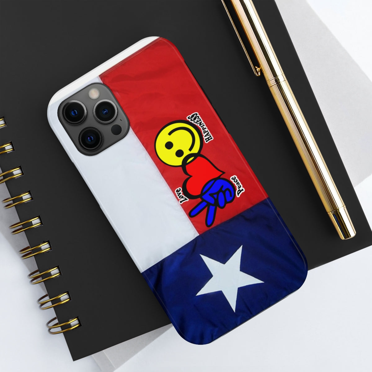 I-Phone Tough Case - Peace, Love & Happiness Texas Style