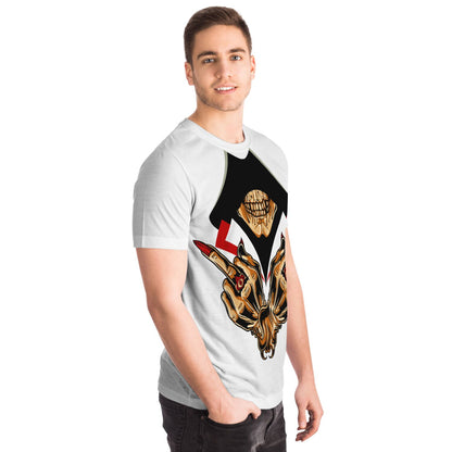 EYS Designer Skull Flipping off both middle fingers Shirt