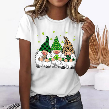 Lucky Elf Print Short-sleeved T-shirt