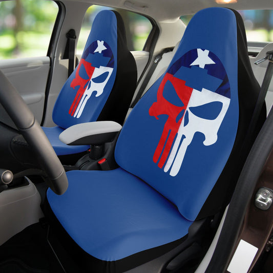 Texas Flag Punisher logo Car Seat Covers