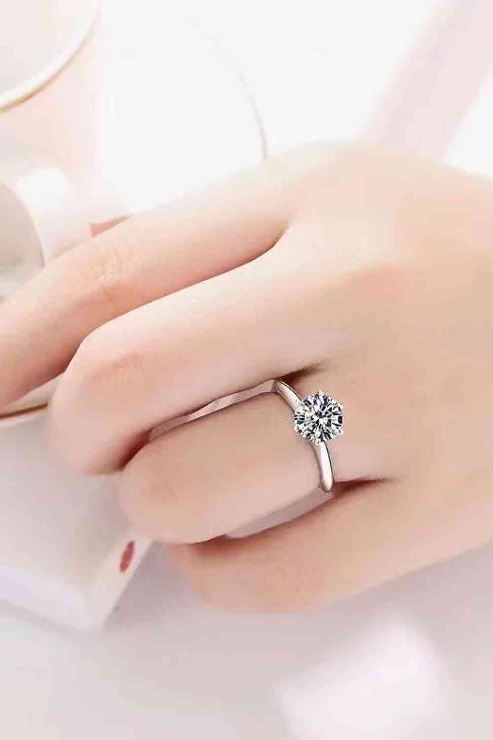3 Carat Moissanite 925 Sterling Silver6-Prong Ring