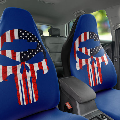 US Flag Punisher Logo Car Seat Covers